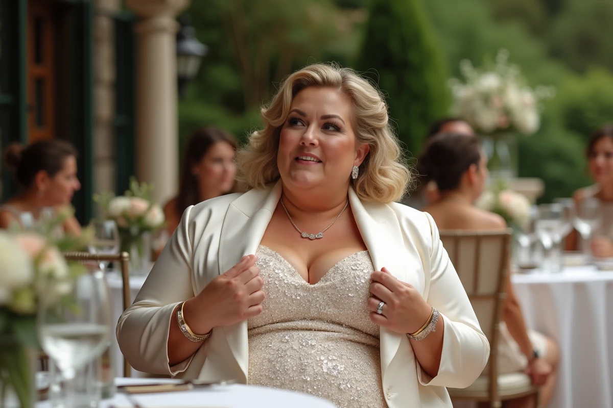 Femme en satin lors d