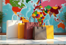 Sacs de luxe de marques célèbres sur un marbre brillant